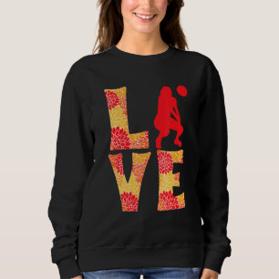 Volleyball Girls Floral Love Trui