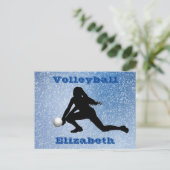 Volleyball Glam Briefkaart (Staand voorkant)