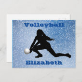 Volleyball Glam Briefkaart (Voorkant / Achterkant)