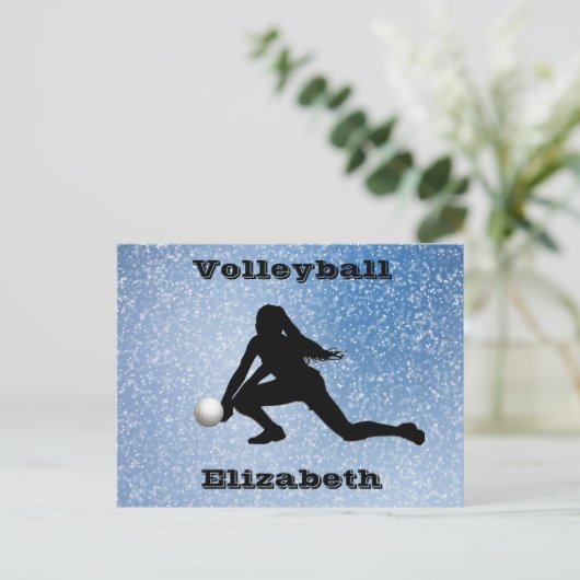 Volleyball Glam Briefkaart (Staand voorkant)