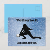 Volleyball Glam Briefkaart (Voorkant / Achterkant)