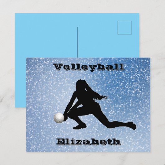Volleyball Glam Briefkaart (Voorkant / Achterkant)
