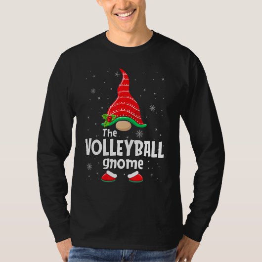 Volleyball Gnome Matching Family Group Christmas P T-shirt (Voorkant)