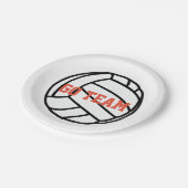 Volleyball Go-team Papieren Bordje (Gekanteld)