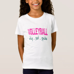 Volleyball Graaf Zet Spike Unisex Kids T-shirt
