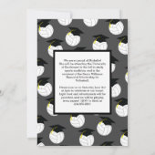 Volleyball Graduation Sports Grey Announcement Kaart (Achterkant)