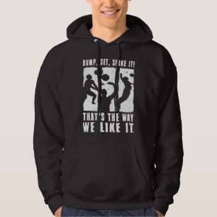 Volleyball Grafische Bump Set Spike Het Volleyball Hoodie