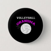 Volleyball Grandma Support Ronde Button 5,7 Cm (Voorkant)
