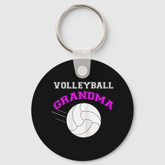 Volleyball Grandma Support Sleutelhanger (Voorkant)
