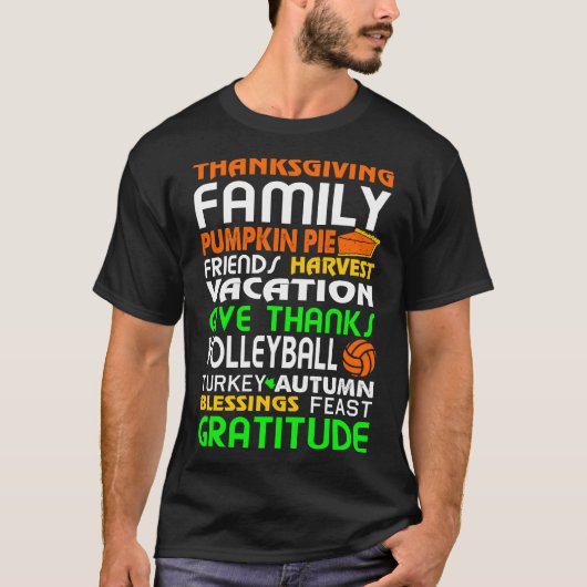 Volleyball Halloween kerstcadeau-shirt T-shirt (Voorkant)