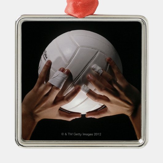 Volleyball Hands Metalen Ornament (Voorkant)