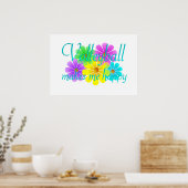 Volleyball Happiness Flowers Poster (Keuken)