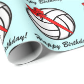 Volleyball Happy Birthday Cadeaupapier (Rol Hoek)