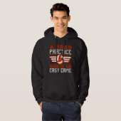 Volleyball Hard Practice maakt Easy Game Hoodie (Voorkant volledig)