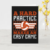 Volleyball Hard Practice maakt Easy Game Kaart (Gele Bloem)