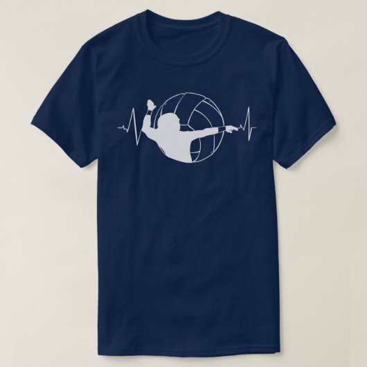 Volleyball Hartslag 6 T-shirt (Design voorkant)