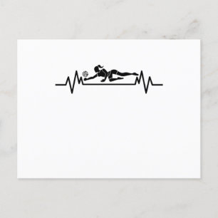 Volleyball Hartslag Funny Volleyball Sport Cadeau Briefkaart