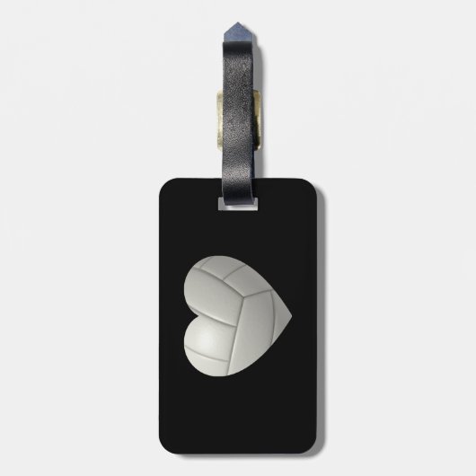 Volleyball Heart Bagagelabel (Achterkant verticaal)