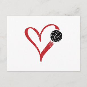 Volleyball Heart   Giften voor spelercoach-team Briefkaart
