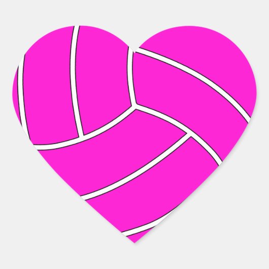 Volleyball Heart Stickers (Voorkant)