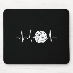 Volleyball Heartbeat Cute Fun Muismat