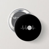 Volleyball Heartbeat Cute Fun Ronde Button 5,7 Cm (Voorkant /achterkant)