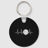 Volleyball Heartbeat Cute Fun Sleutelhanger (Voorkant)