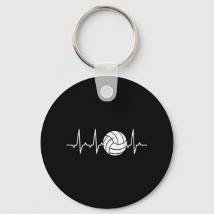 Volleyball Heartbeat Cute Fun Sleutelhanger