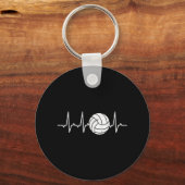 Volleyball Heartbeat Cute Fun Sleutelhanger (Voorkant)