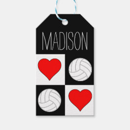 Volleyball Hearts Checker Pattern Custom Cadeft La Cadeaulabel