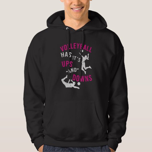 Volleyball heeft UPS en Downs Apparel Hoodie (Voorkant)
