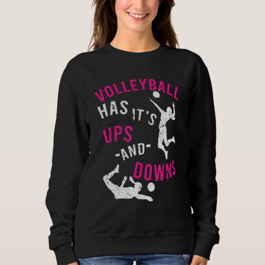 Volleyball heeft UPS en Downs Apparel Trui (Voorkant)
