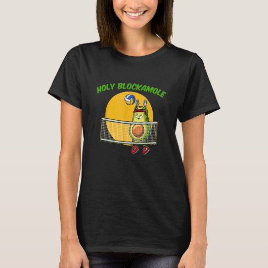Volleyball Heilige Guacamole Player Blocker Avocad T-shirt (Voorkant)