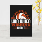 Volleyball - Het werk van de zes W's zal winnen Kaart (Gele Bloem)