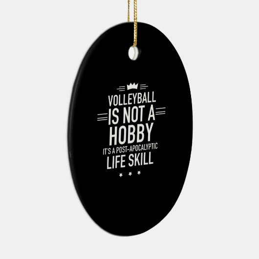 Volleyball hobby white keramisch ornament (Rechts)