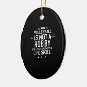 Volleyball hobby white keramisch ornament (Links)