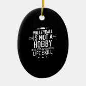 Volleyball hobby white keramisch ornament (Voorkant)