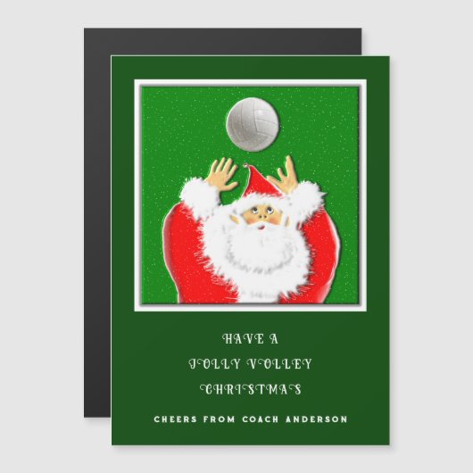 Volleyball Holiday-kerstkaarten (Voorkant / Achterkant)