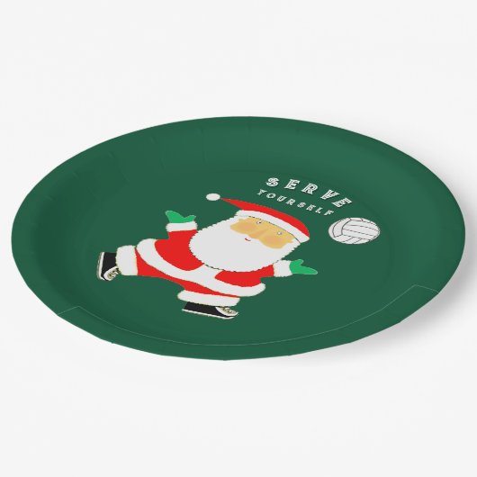 Volleyball Holiday Party Papieren Bordje (Gekanteld)