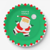 Volleyball Holiday Party Papieren Bordje (Voorkant)