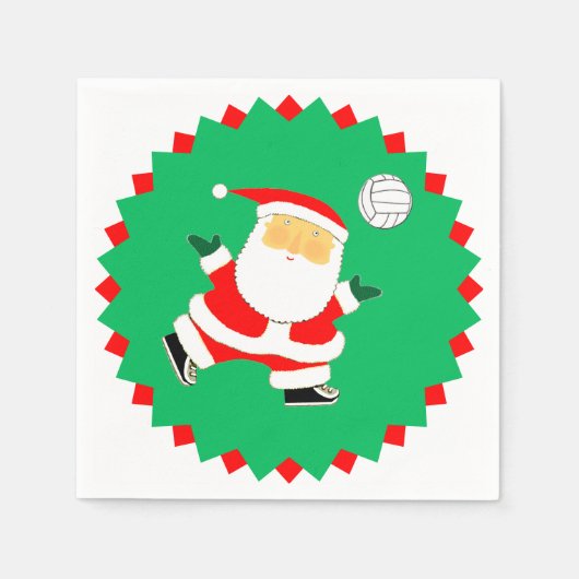 Volleyball Holiday Party Servet (Voorkant)