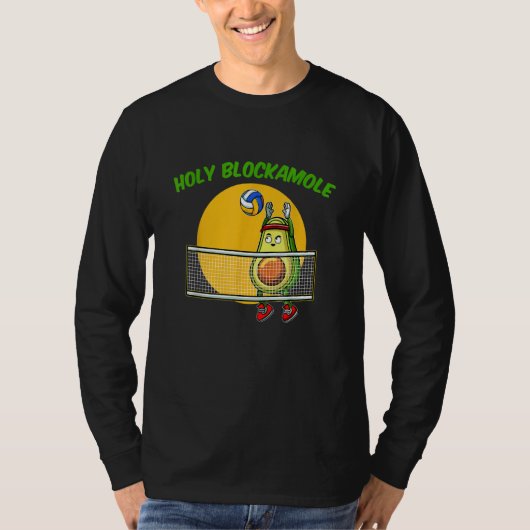 Volleyball Holy Guacamole Player Blocker Avocado F T-shirt (Voorkant)