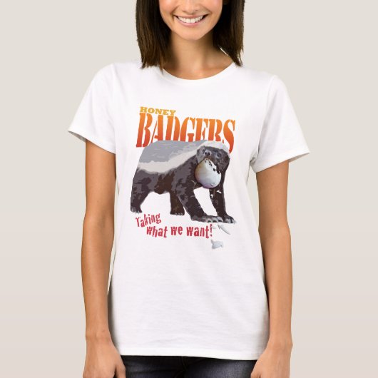 Volleyball Honey Badger T-Shirt (Voorkant)