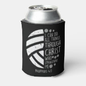 Volleyball i can do things Bible Verse God Jesus G Blikjeskoeler (Blikje Achterkant)