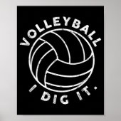 Volleyball I Dig It Fun Poster (Voorkant)