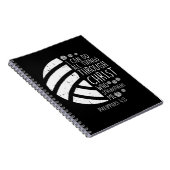 Volleyball i kan dingen doen die Bijbelse God Jezu Notitieboek (Rechterzijde)