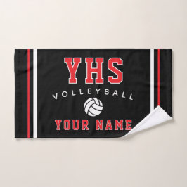 Volleyball Icoon, Aangepaste Naam & School, Team C Handdoek