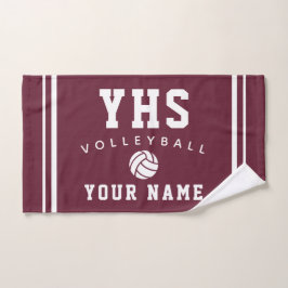 Volleyball Icoon, Aangepaste Naam & School, Team C Handdoek