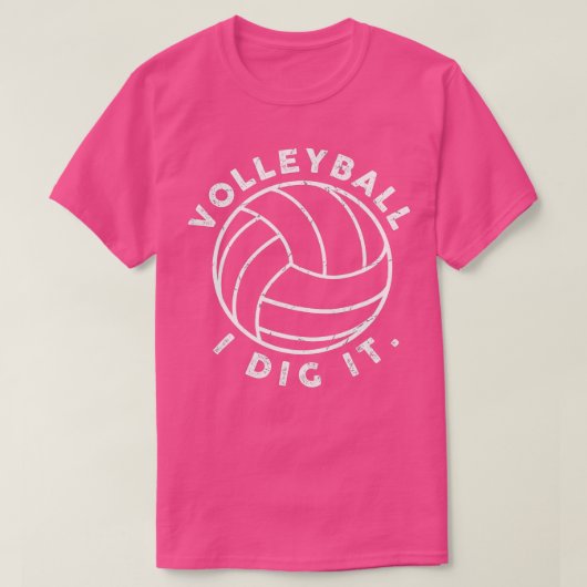 Volleyball ik dig het grappig t-shirt (Design voorkant)