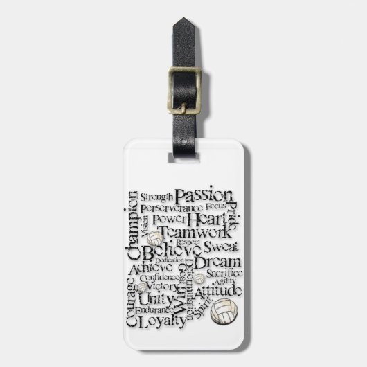 Volleyball Inspiration Bagagelabel (Voorkant verticaal)